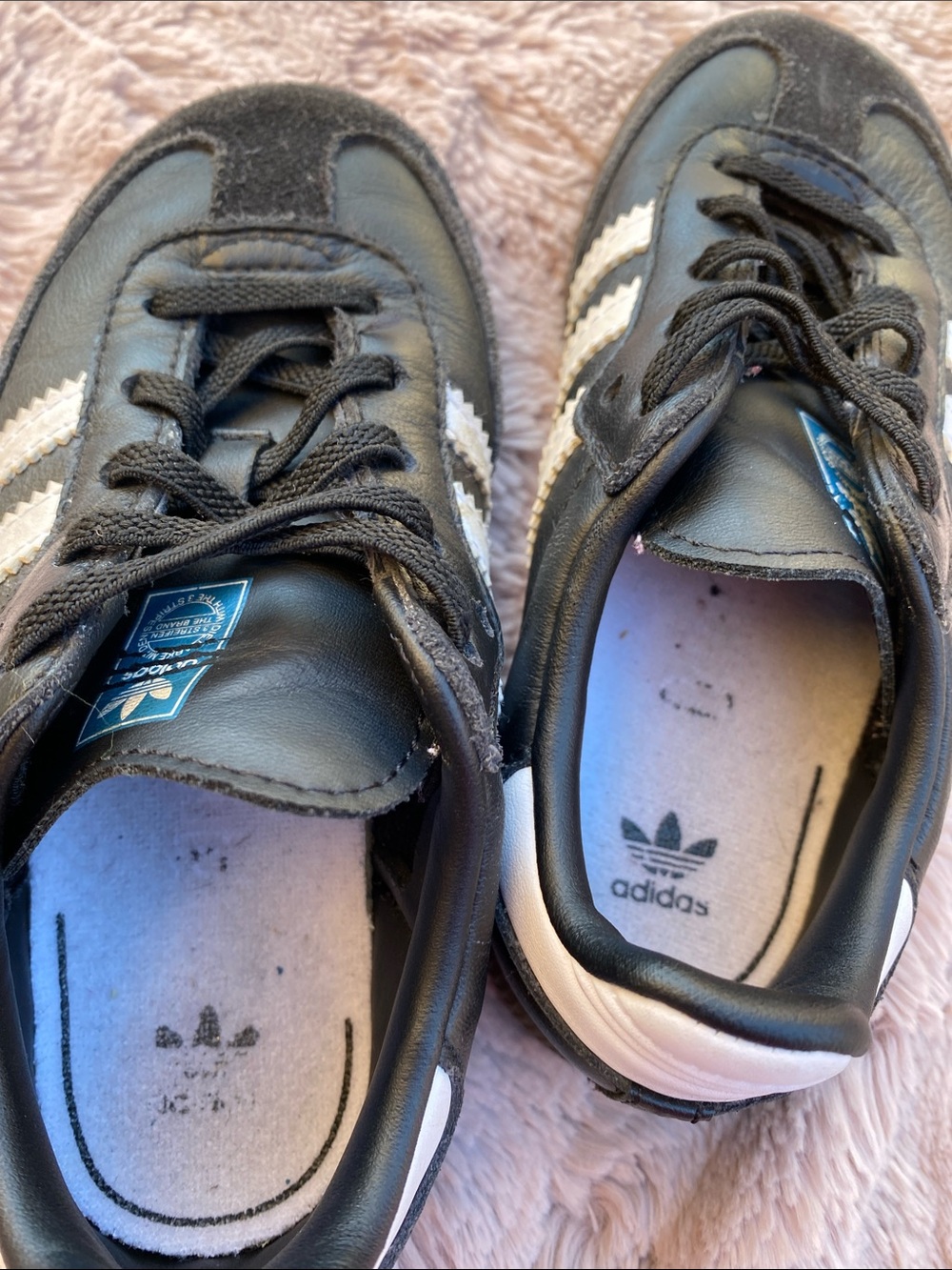 adidas Black samba Sneakers with White Stripes - Picture 5 of 5